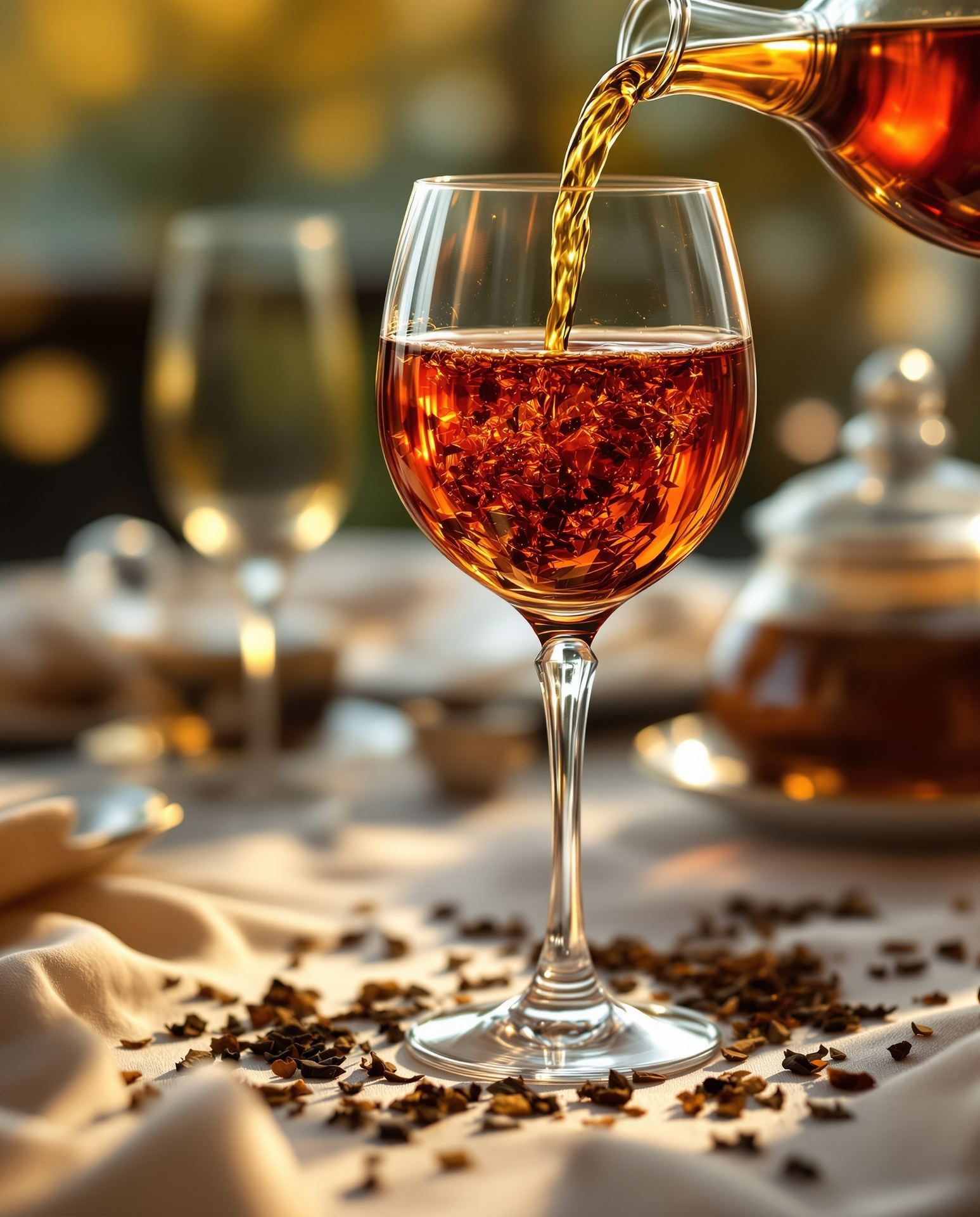 ワイングラスで飲む紅茶